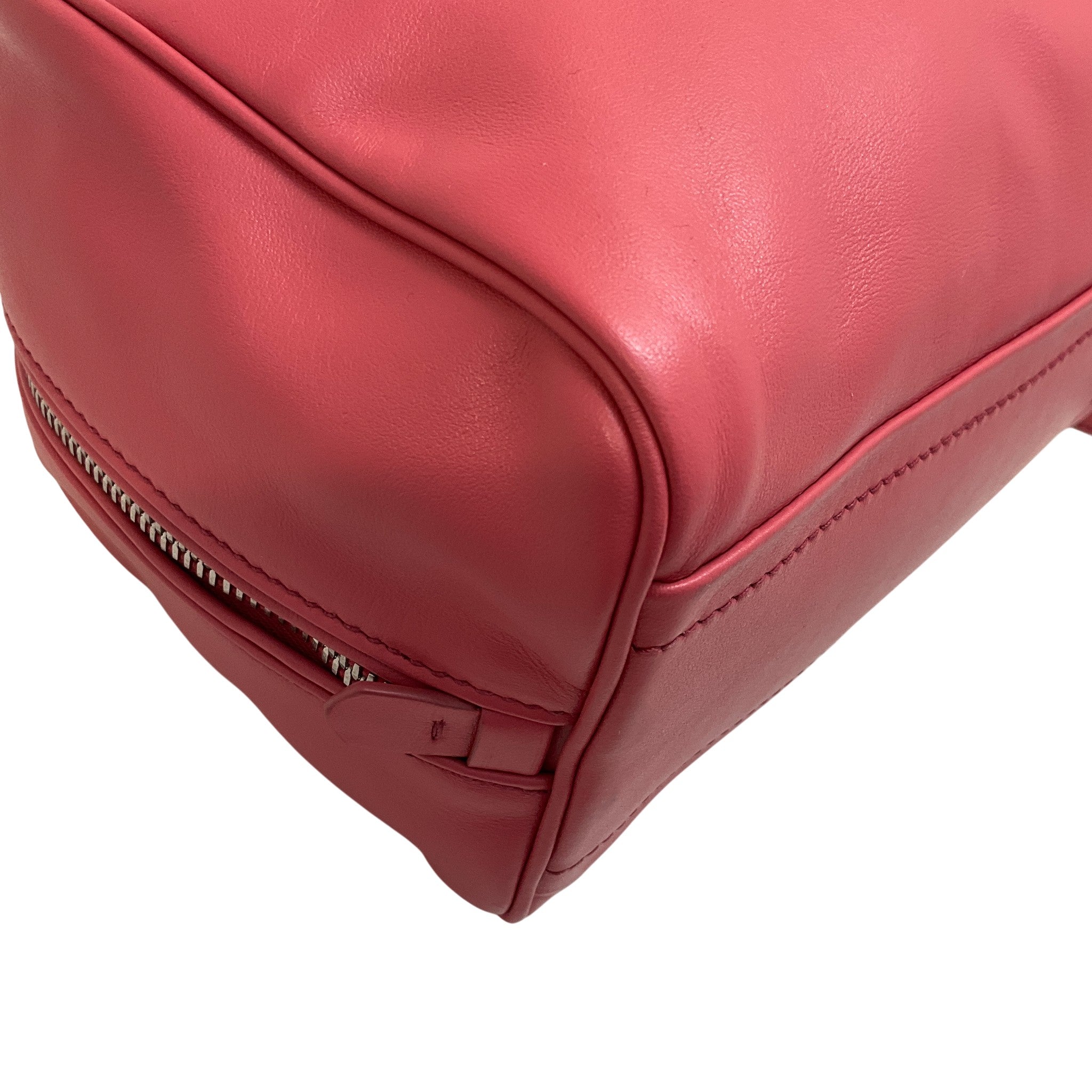 Prada Pink Leather Bauletto 2 Way Bag