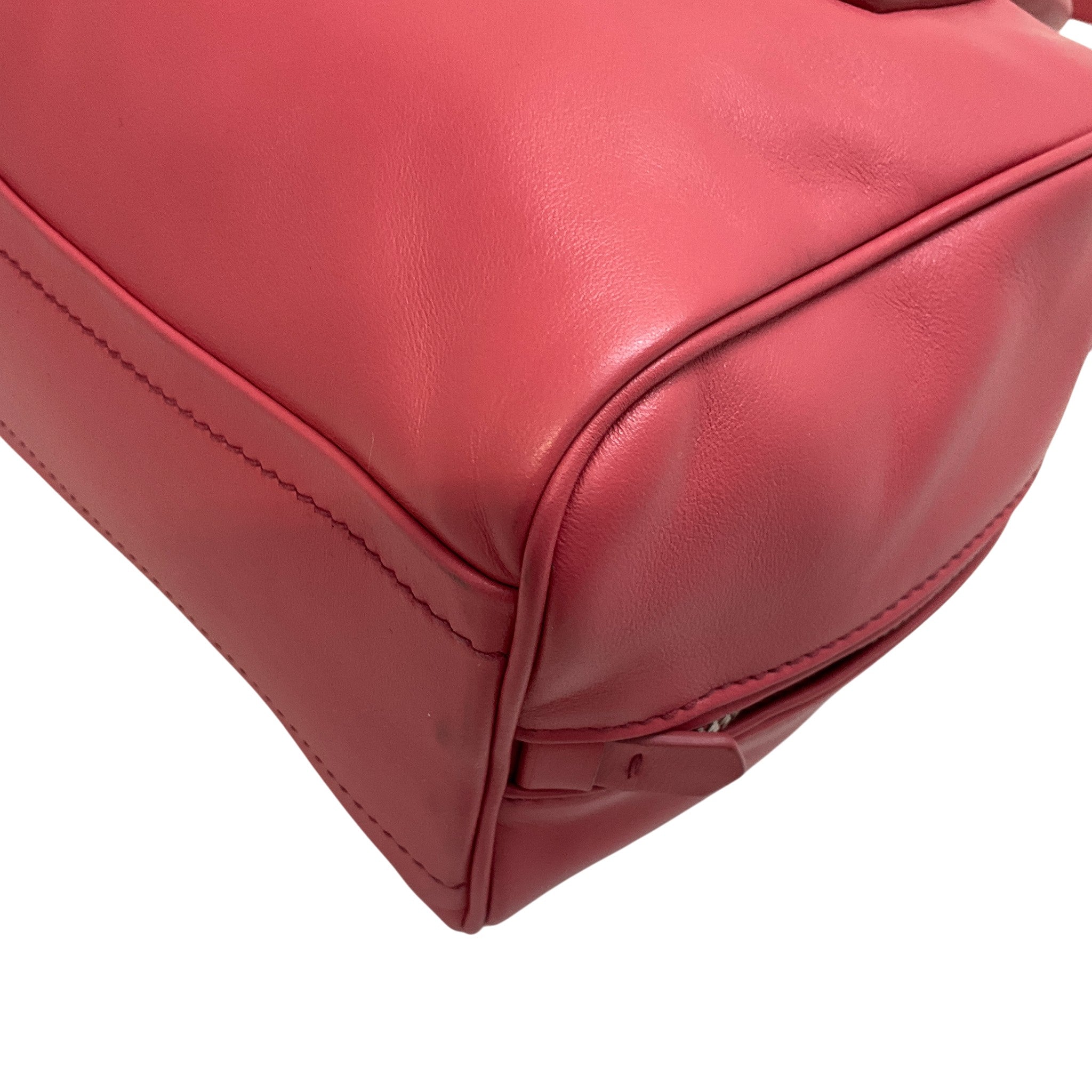 Prada Pink Leather Bauletto 2 Way Bag