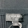 Load image into Gallery viewer, Chanel Black 2018 Textured Cotton Pique Knit Short Sleeved Dress with CC Logo Plaque
