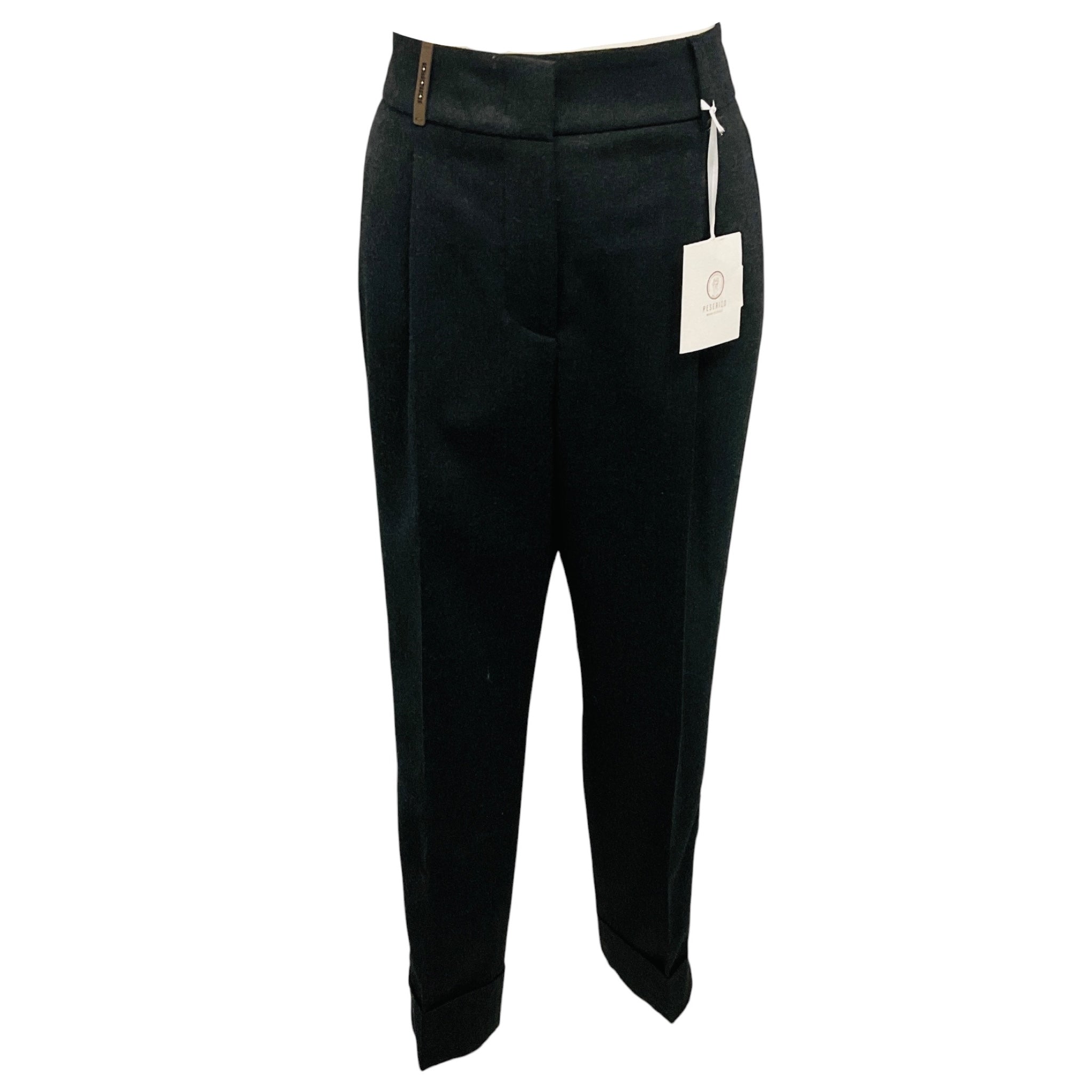 Peserico Charcoal Grey Wool Trousers