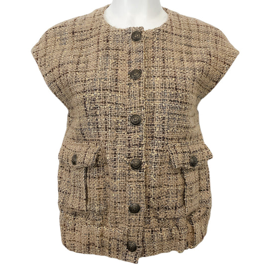 L'Agence Camel Tweed Uma Vest
