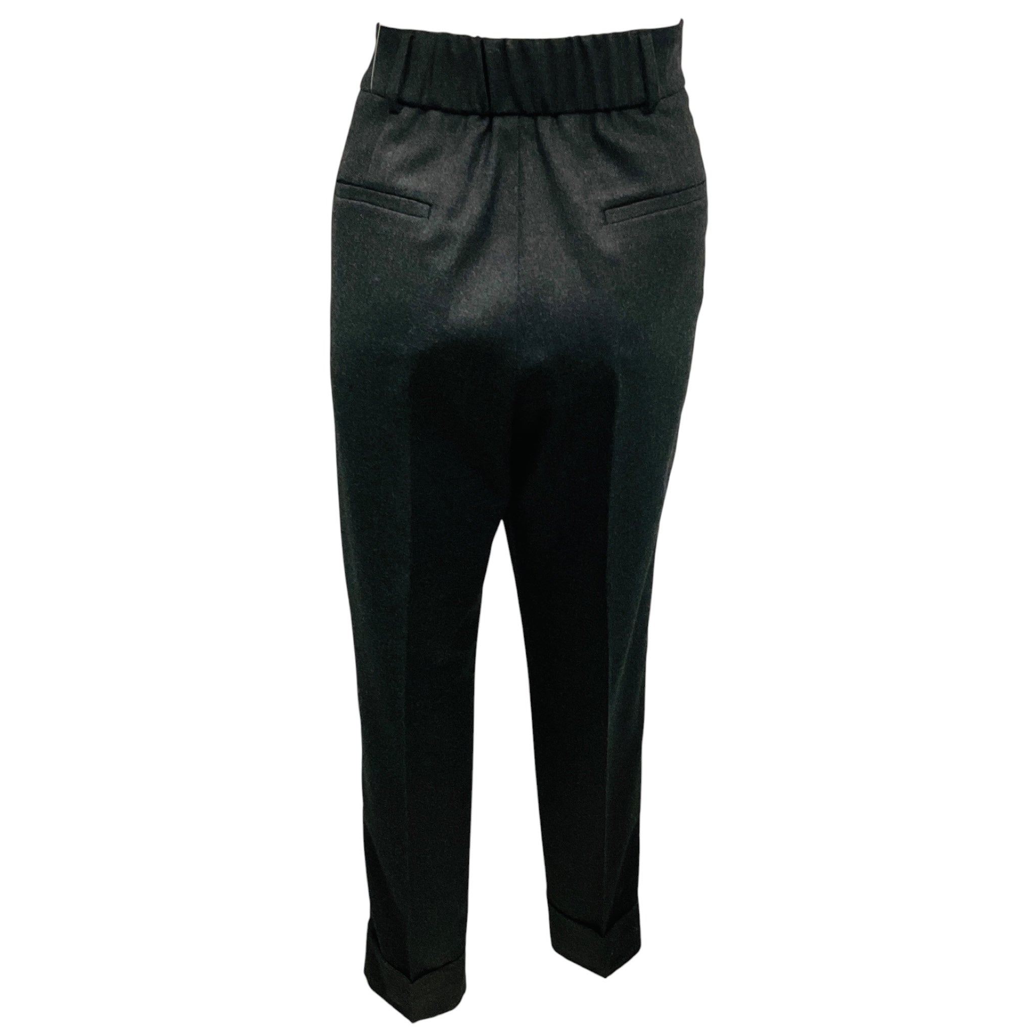 Peserico Charcoal Grey Wool Trousers