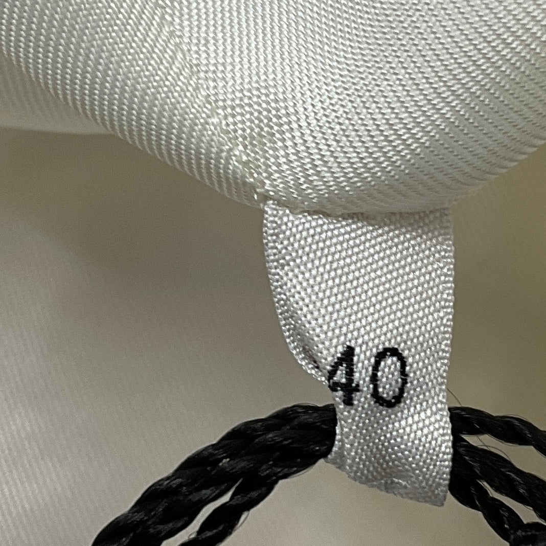 Celine Ivory / Silver Bead Embellished Sleeveless Wool Shift Dress