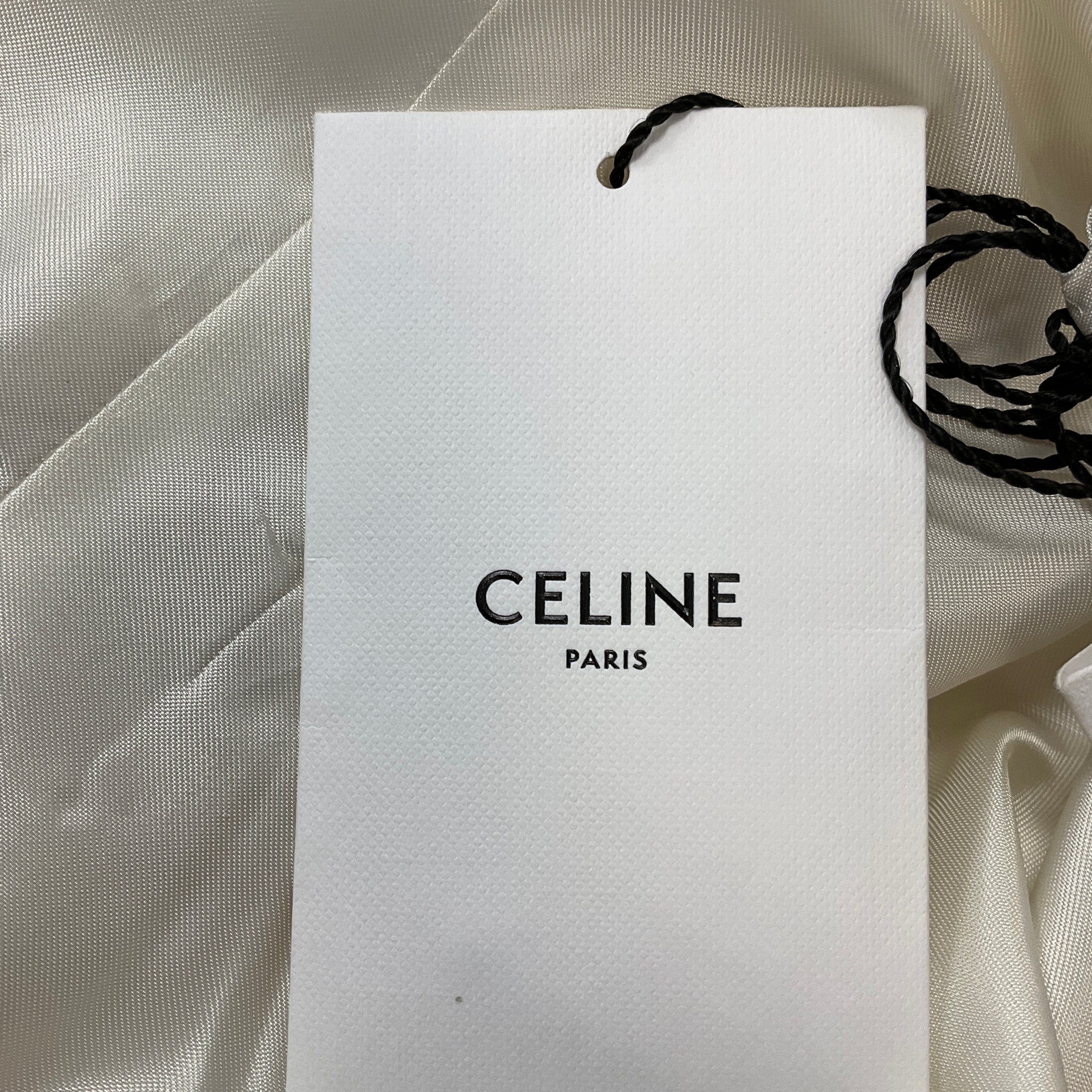 Celine Ivory / Silver Bead Embellished Sleeveless Wool Shift Dress