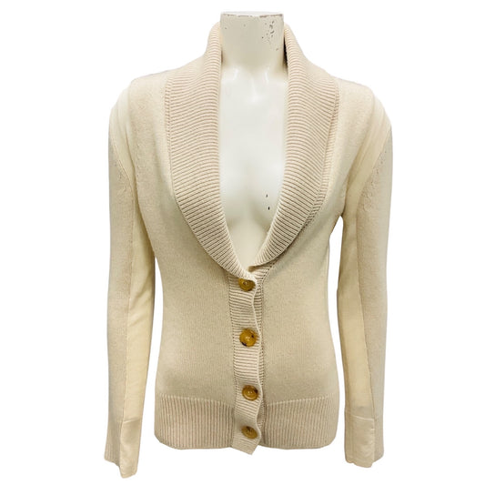 Derek Lam Beige Cashmere Knit Cardigan Sweater