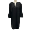 Load image into Gallery viewer, Lafayette 148 New York Black Tie Detail Long Sleeved Crepe Dress
