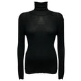Load image into Gallery viewer, Chanel Black Long Sleeved Ribbed Knit Cashmere and Silk Turtleneck Sweater
