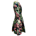 Load image into Gallery viewer, Oscar de la Renta Navy Multi Floral Printed Flared Dress
