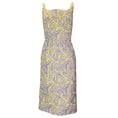 Load image into Gallery viewer, Marc Jacobs Purple / Yellow Printed Sleeveless Silk Dress
