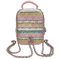 Load image into Gallery viewer, Chanel 2024 Pink Tweed Mini Backpack
