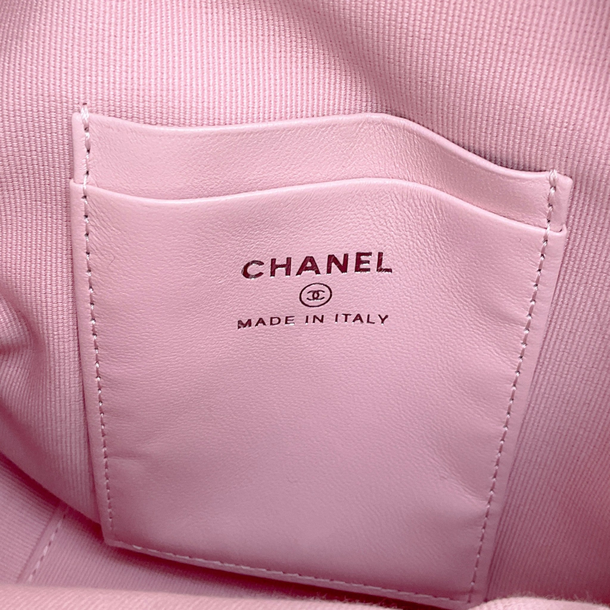 Chanel 2024 Pink Tweed Mini Backpack