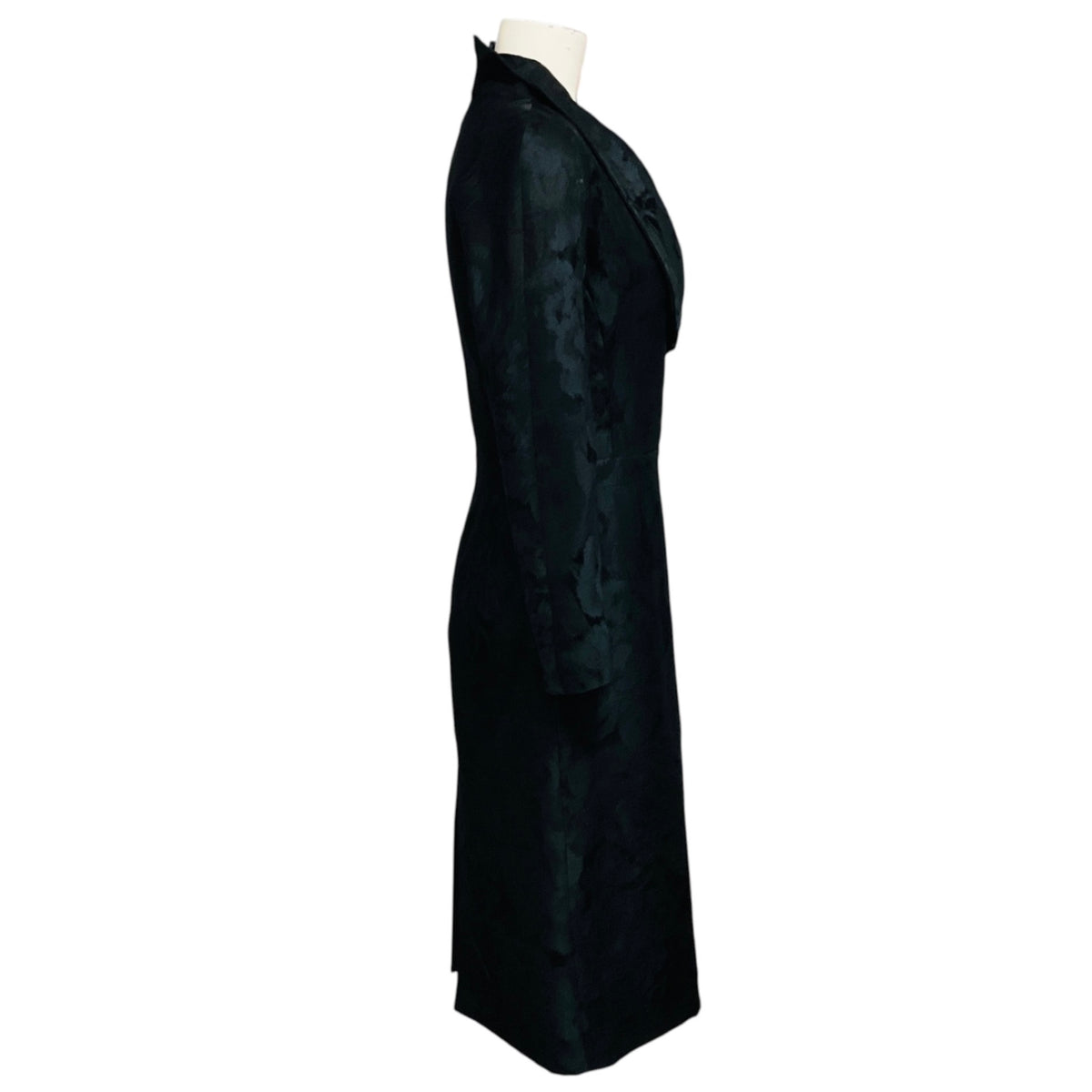 Gucci Black Long Sleeved Jacquard Midi Dress