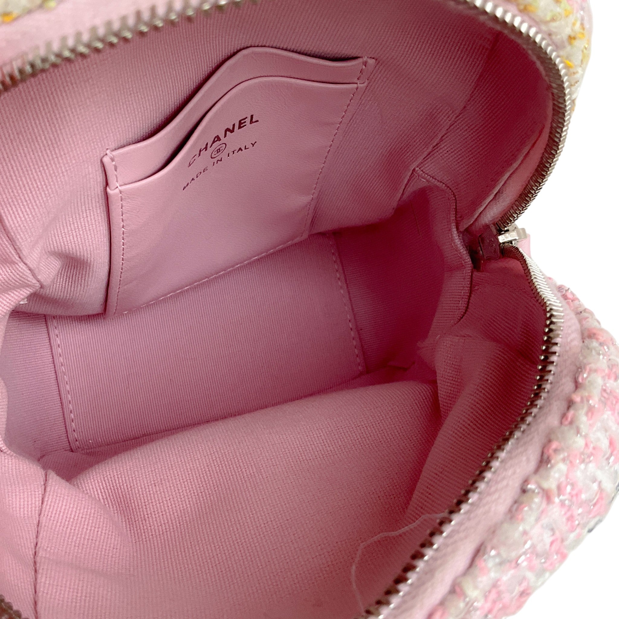 Chanel 2024 Pink Tweed Mini Backpack