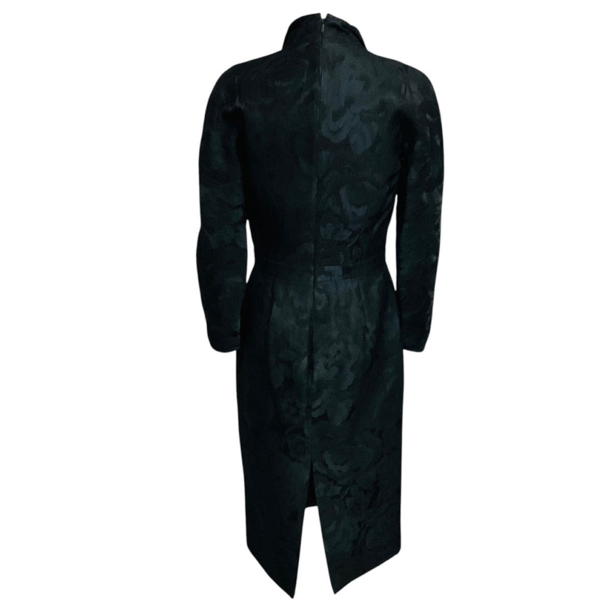 Gucci Black Long Sleeved Jacquard Midi Dress