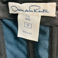 Load image into Gallery viewer, Oscar de la Renta Blue / Green / Silver Metallic Sequined Strapless Cocktail Dress with Feathers
