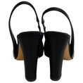 Load image into Gallery viewer, Alexandre Vauthier Black Satin Slingback Pumps with Silver Cap Toe
