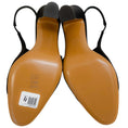 Load image into Gallery viewer, Alexandre Vauthier Black Satin Slingback Pumps with Silver Cap Toe
