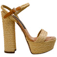 Load image into Gallery viewer, Dolce & Gabbana Natural Raffia Platform Sandals

