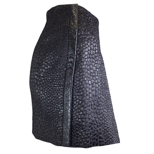 Ellery Black Mavericks Pleat Front Pebble Mini Skirt