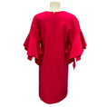 Load image into Gallery viewer, Carolina Herrera Raspberry Ruffle Sleeve Midi Dress
