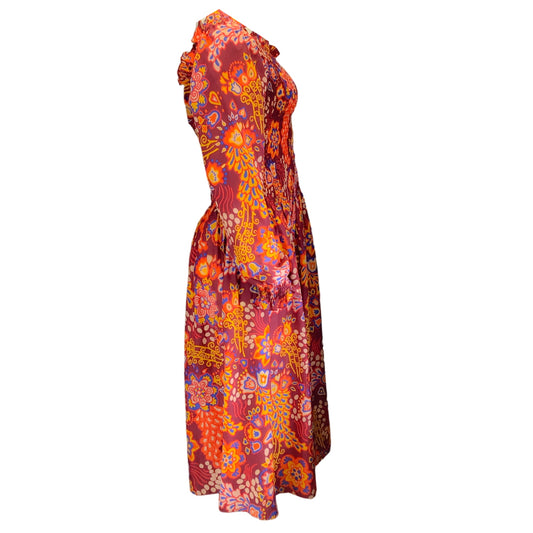 La DoubleJ Red / Orange Multi Taranta Print Gorgeous Dress