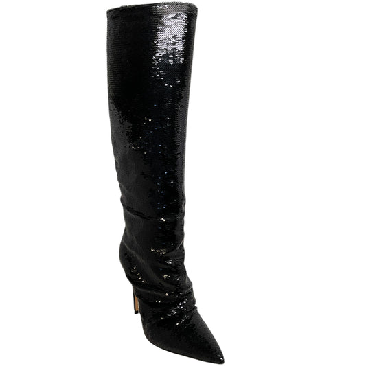 Casadei Black Sequined Mermaid Boots
