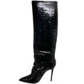 Load image into Gallery viewer, Casadei Black Sequined Mermaid Boots
