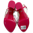 Load image into Gallery viewer, Dolce & Gabbana Fuchsia / White Patent Leather Tile Print Platform Sandals
