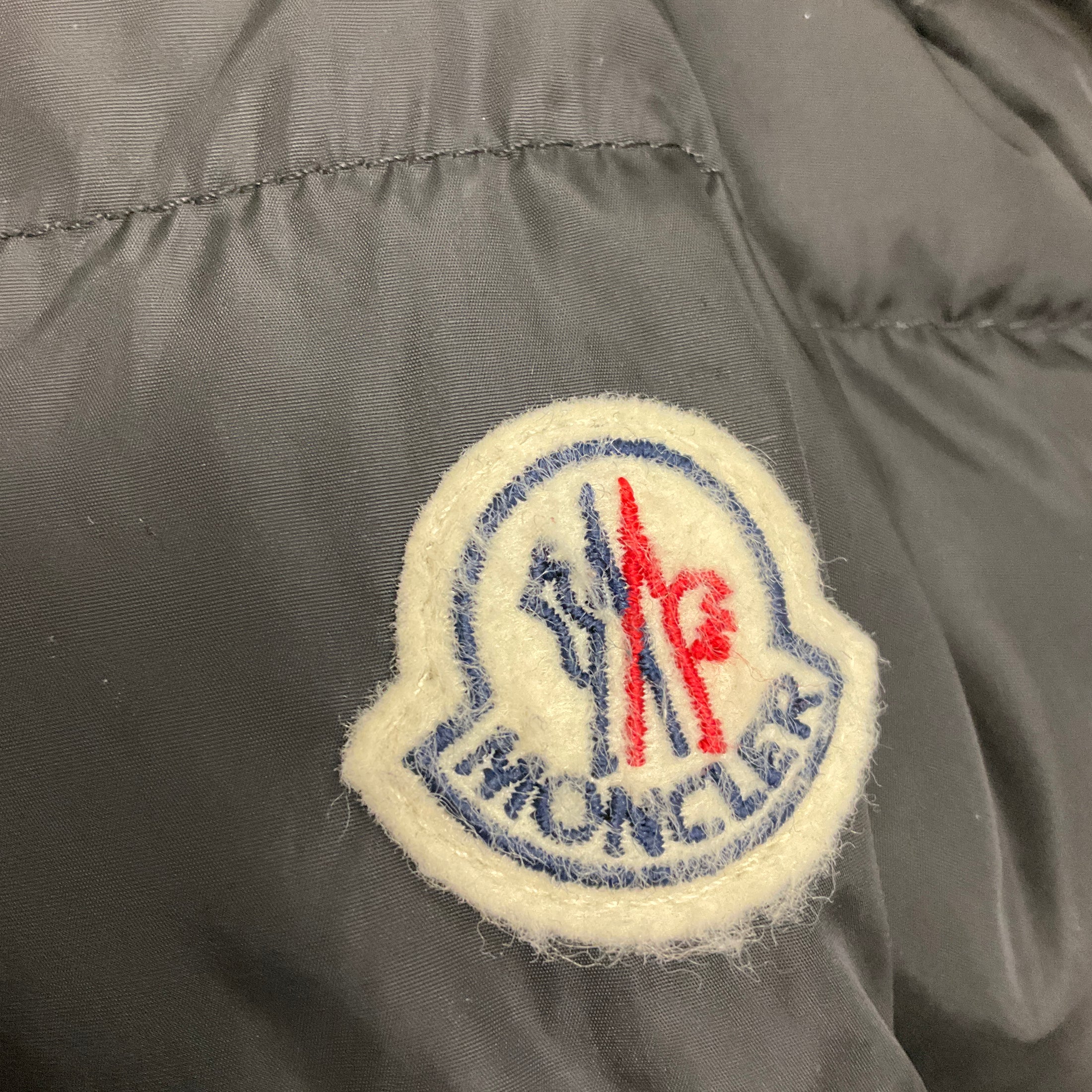 Moncler Black Flammette Fitted Long Down Coat