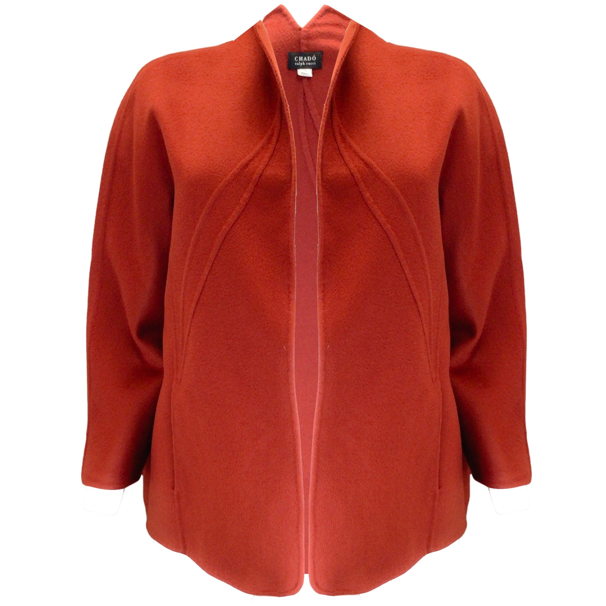 Chado by Ralph Rucci Rust Open Front Cashmere Jacket