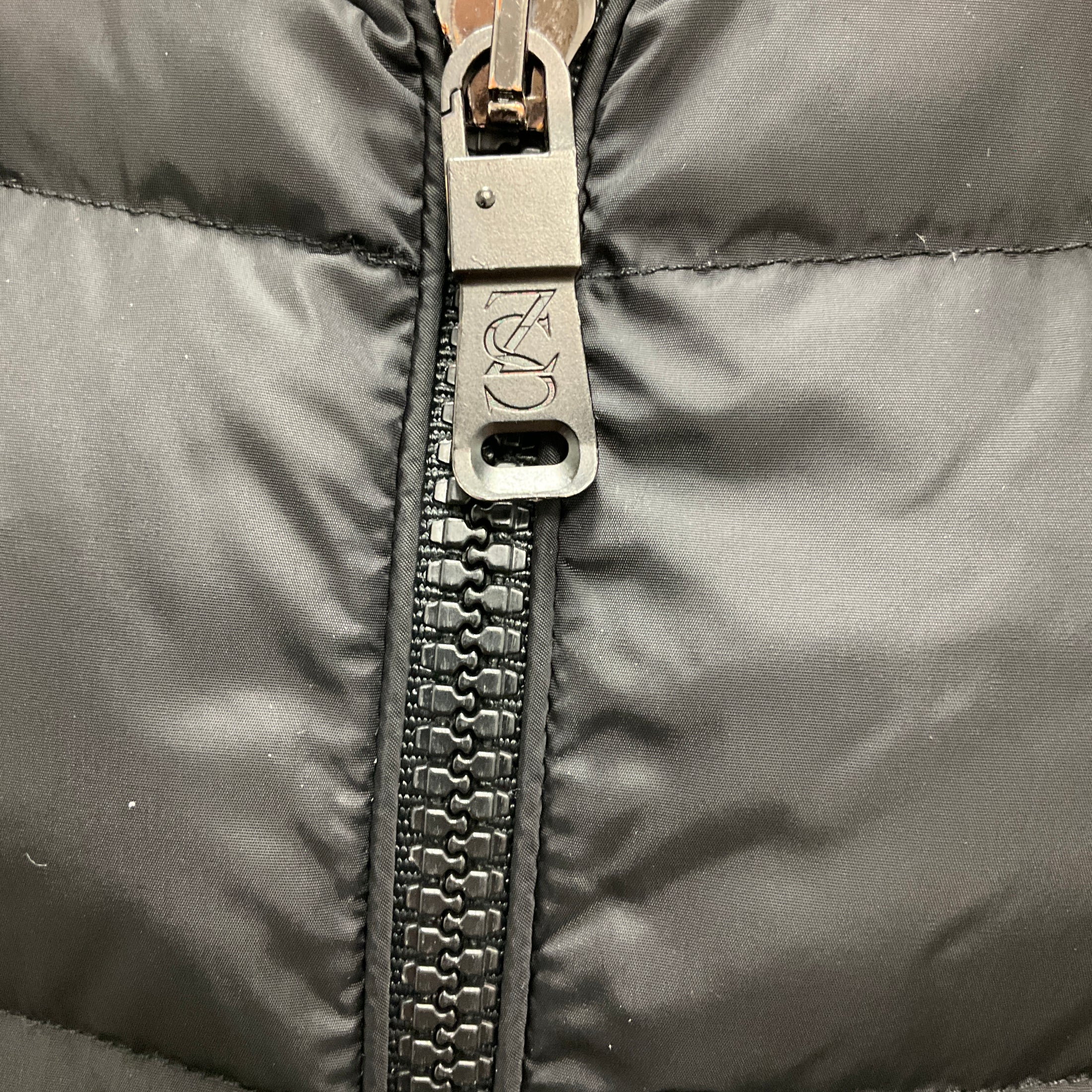 Moncler Black Flammette Fitted Long Down Coat