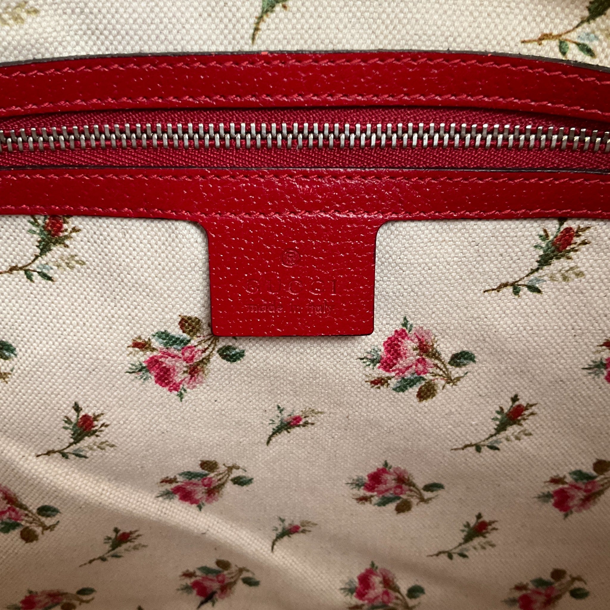 Gucci Red Leather Dionysus Bag with Jaguar