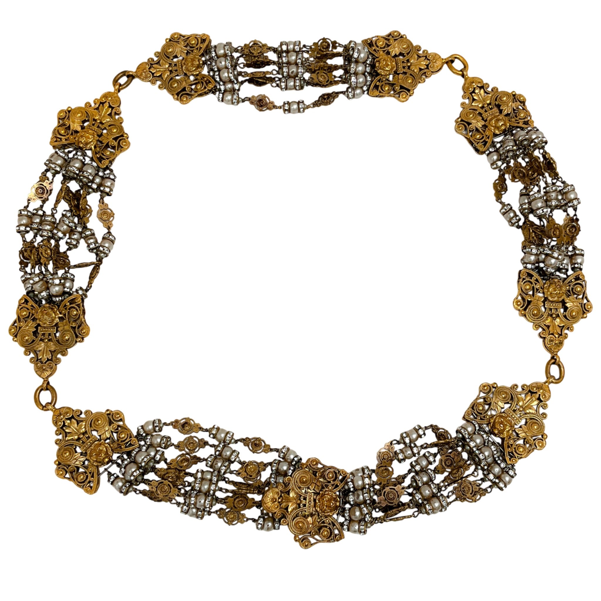 Chanel RARE 1960's Haute Couture Gold / Pearl Accessory
