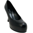 Load image into Gallery viewer, Casadei Black Leather Minorca Platform Pumps

