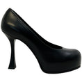 Load image into Gallery viewer, Casadei Black Leather Minorca Platform Pumps
