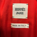 Load image into Gallery viewer, Hermes Poppy Red Silk Lined Wool Jacket with Lambskin Leather Belt
