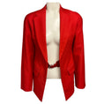 Load image into Gallery viewer, Hermes Poppy Red Silk Lined Wool Jacket with Lambskin Leather Belt
