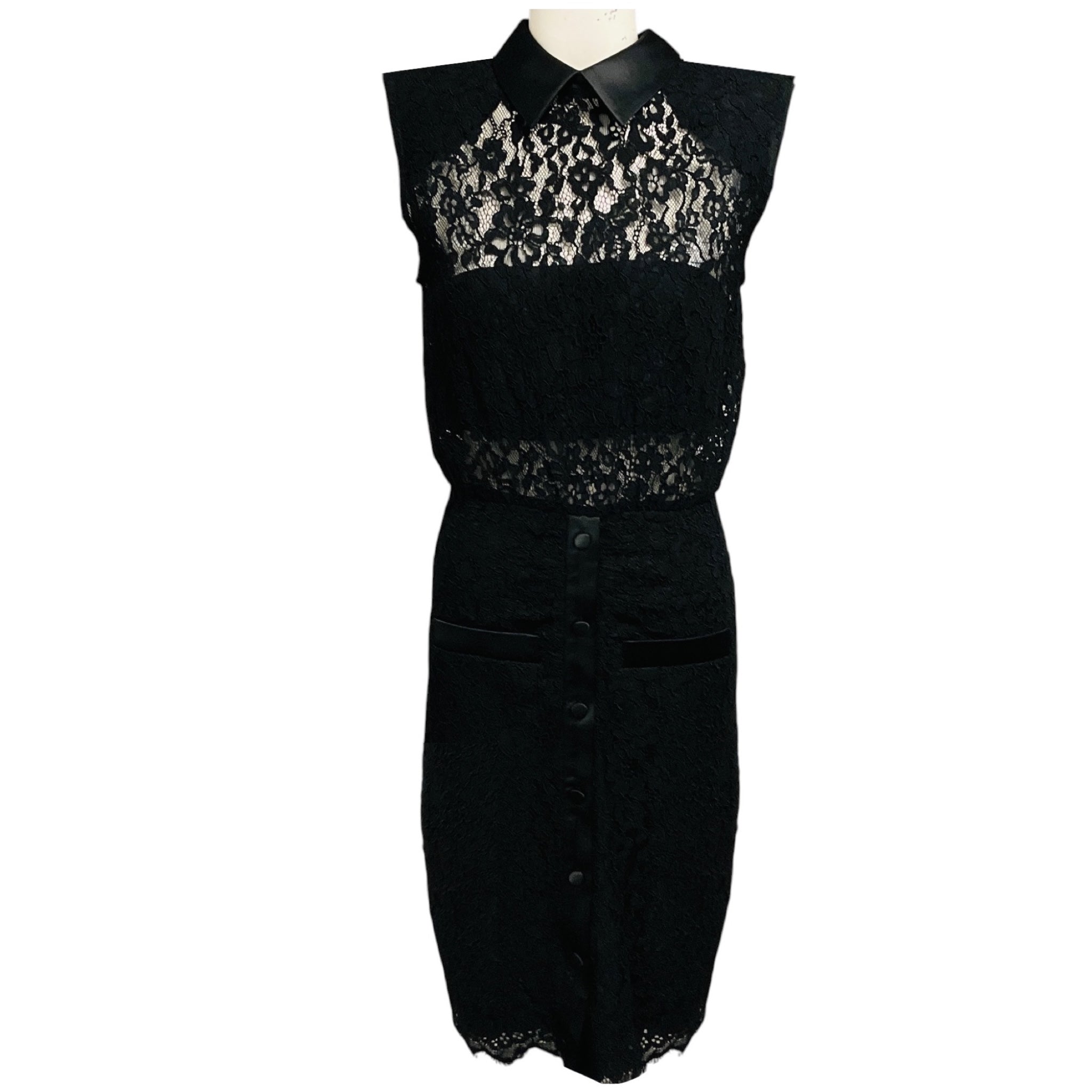 Self-Portrait Black Lace Cocktail Dress