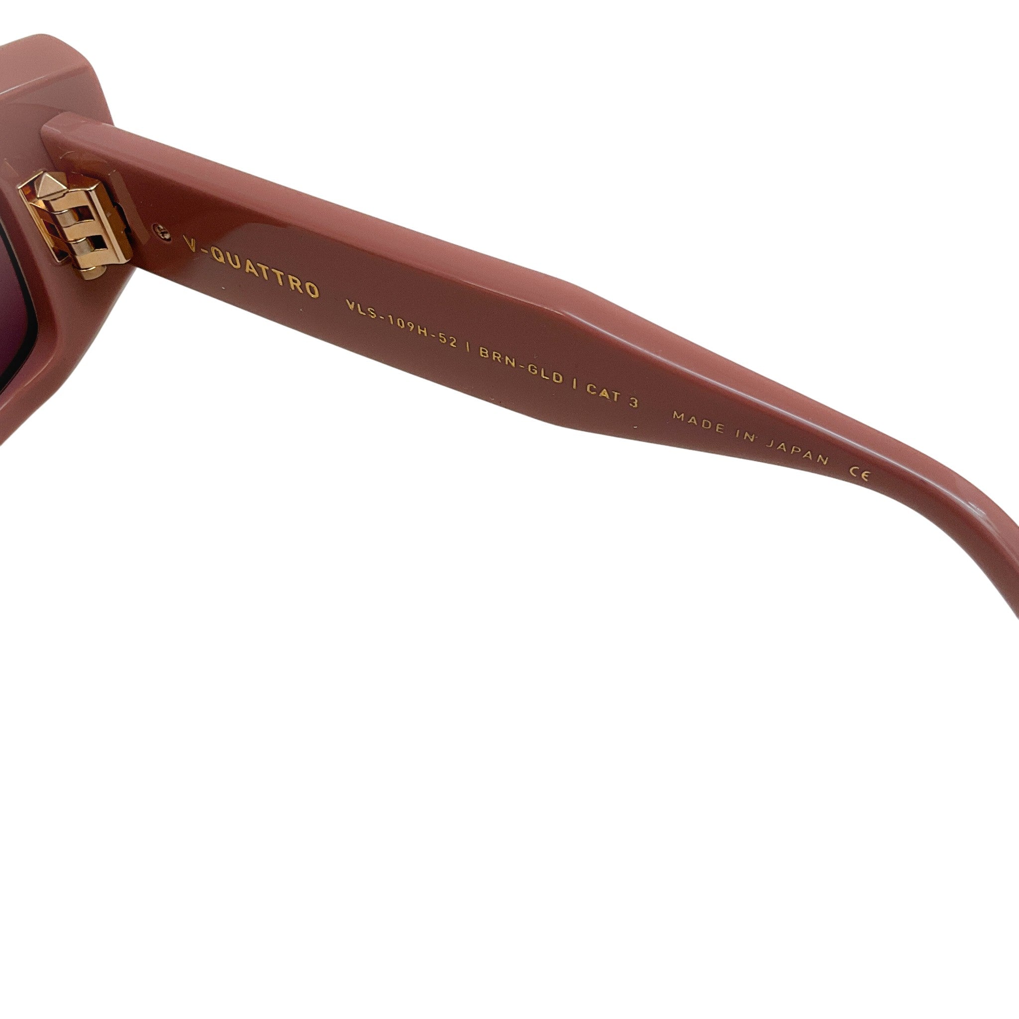 Valentino Brown / Gold V Quattro Sunglasses