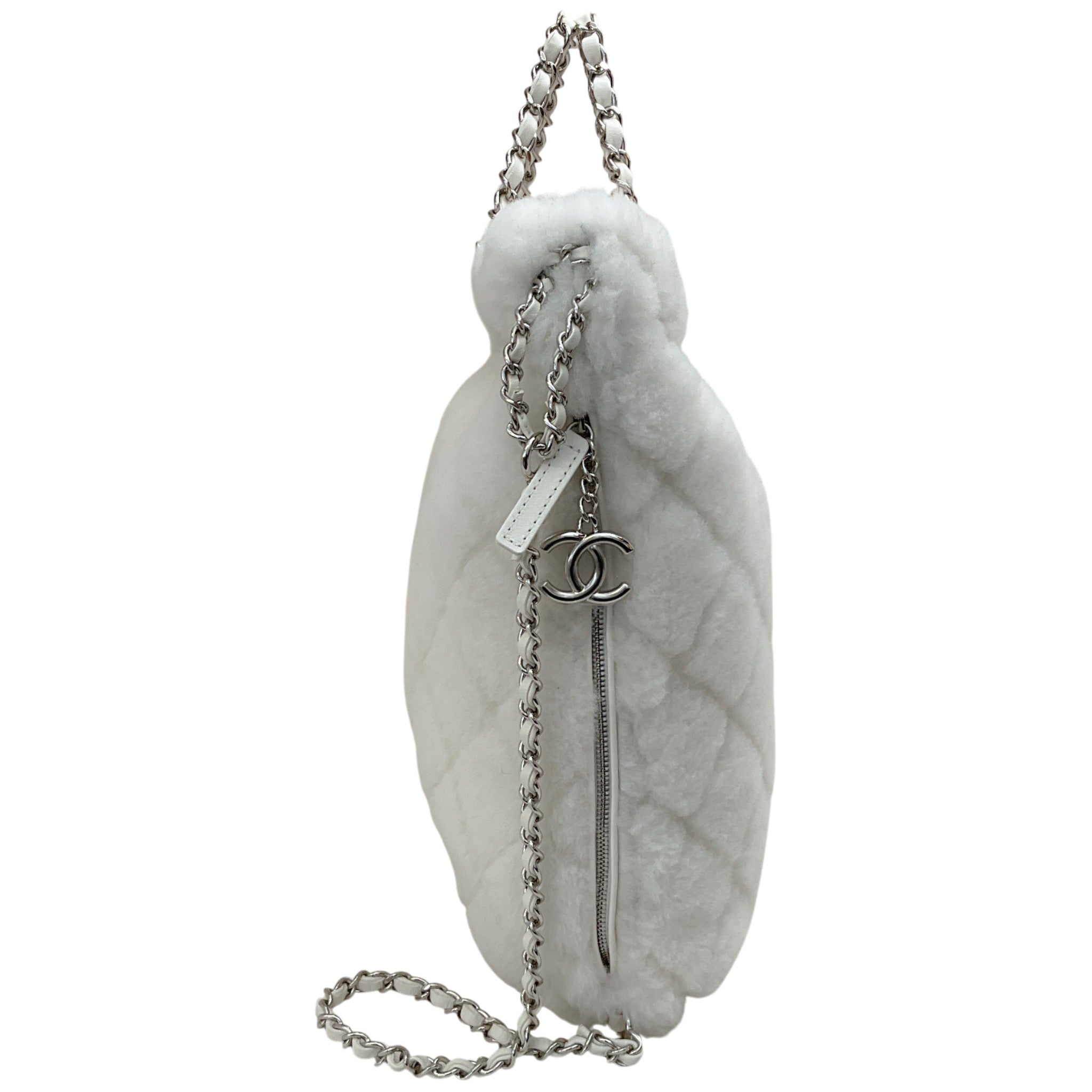Chanel 2034 White Shearling Backpack