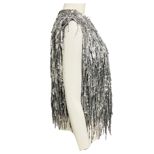 Rag & Bone Gunmetal Billie Sequin Top