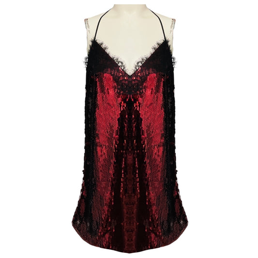Retrofete Port Olive Sequin Lace Dress