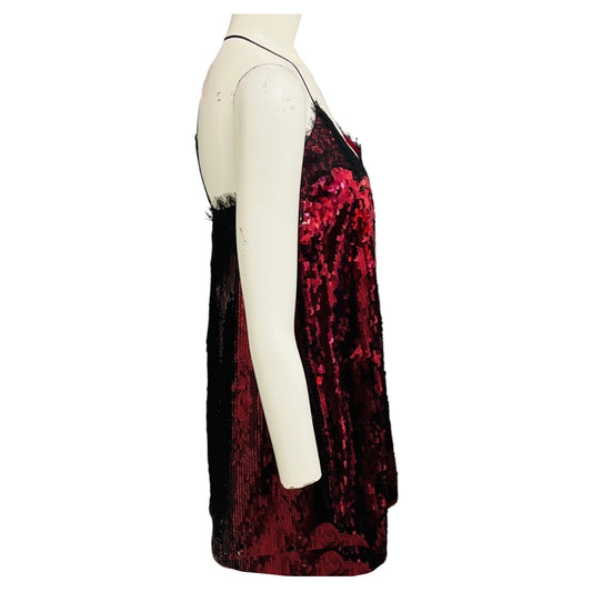 Retrofete Port Olive Sequin Lace Dress