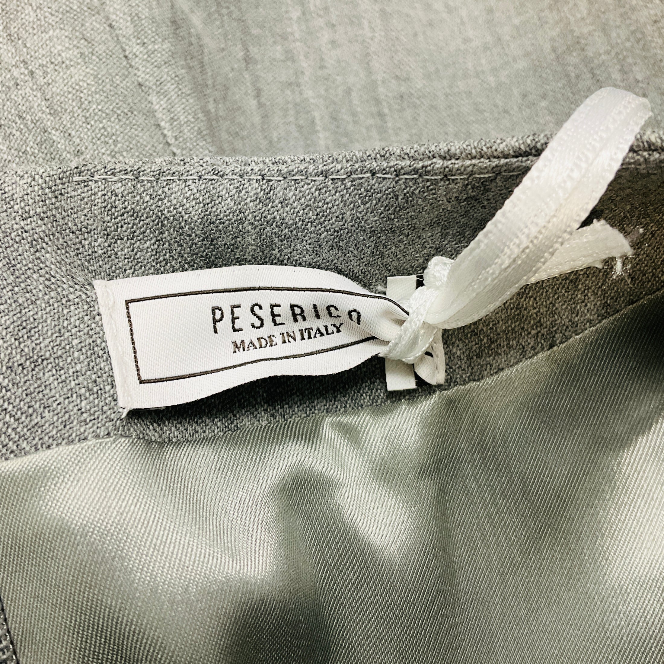 Peserico Light Grey Sleeveless Wool Sheath Dress