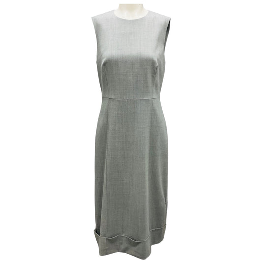 Peserico Light Grey Sleeveless Wool Sheath Dress