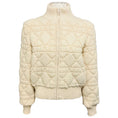 Load image into Gallery viewer, Christian Dior Ecru Wool and Cashmere Knit Macrocannage Zipped Cardigan Sweater
