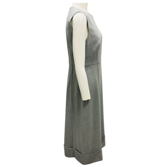 Peserico Light Grey Sleeveless Wool Sheath Dress