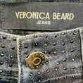 Load image into Gallery viewer, Veronica Beard Indigo Rinse Crosbie High Rise Wide Leg Jeans with Rhinestones
