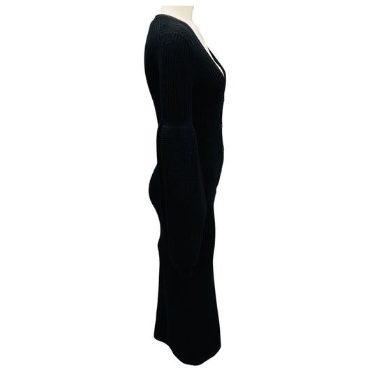 Alexander Wang Black Wool and Cashmere Knit Long Cardigan Sweater