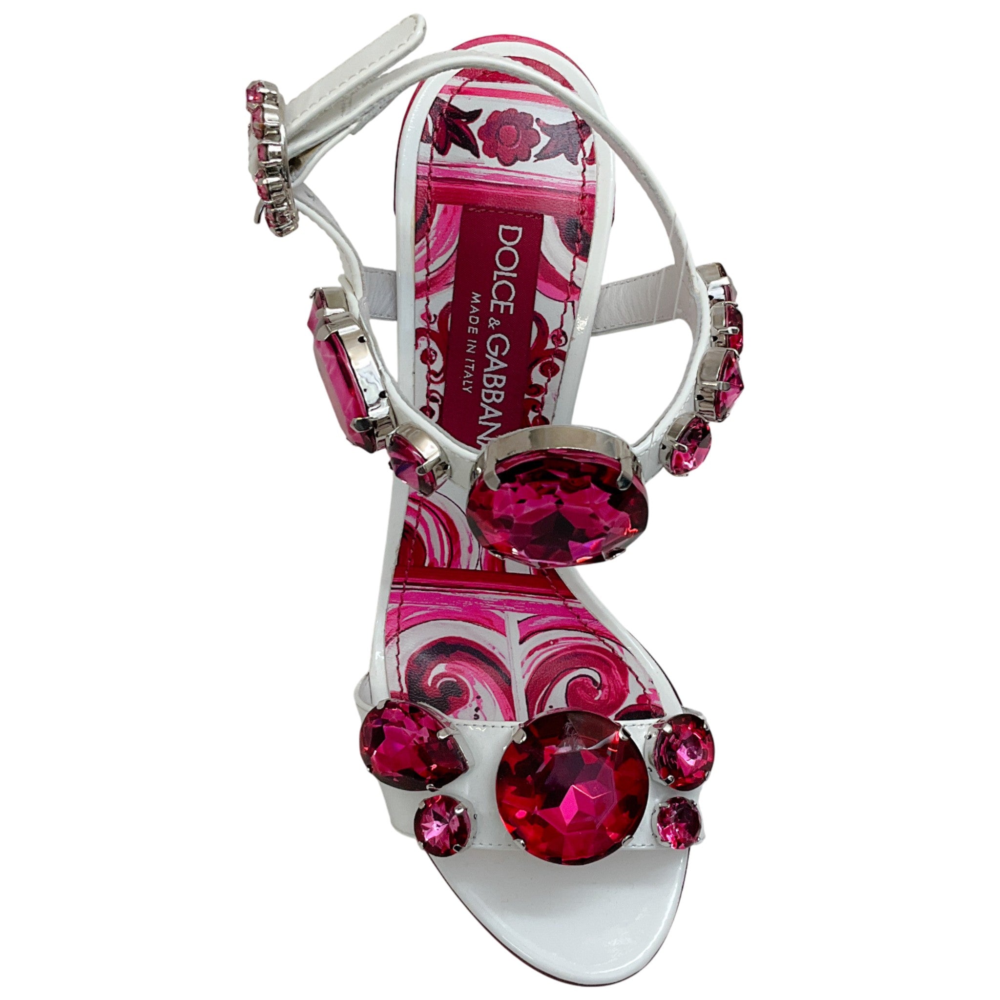 Dolce & Gabbana Pink / White Keira Heeled Sandals
